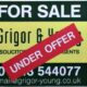 Grigor & Young For Sale Sign - Under Offer