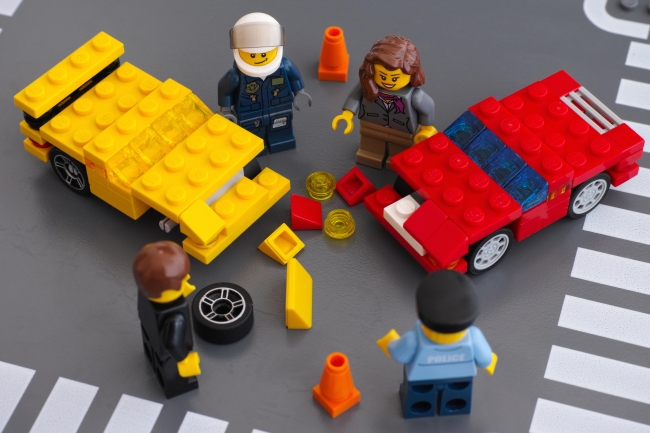 Lego Road Traffic Accident Scene