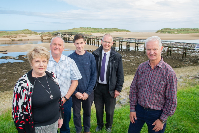 Peter with Donna Rab Huw and Alan - Board members of Lossiemouth Community Development Trust - September 2019